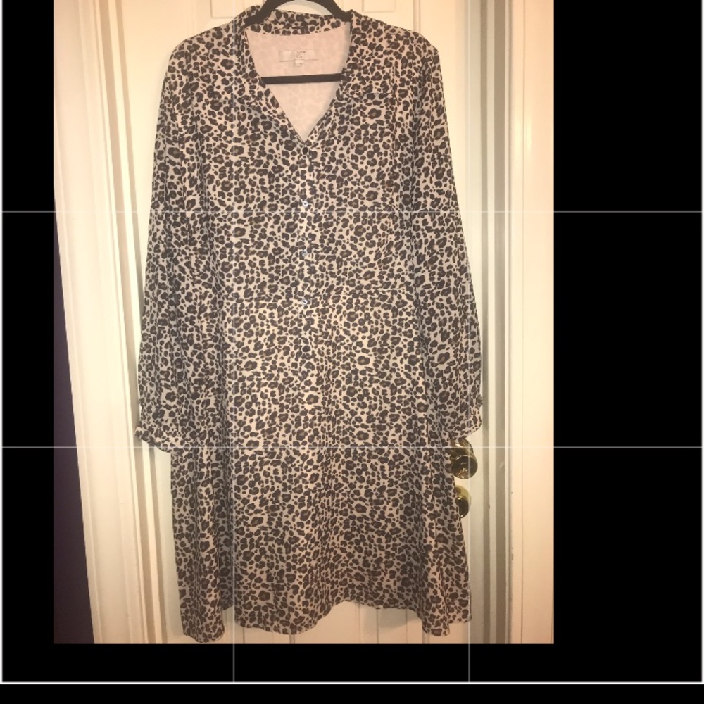 Loft Dress Leopard Print